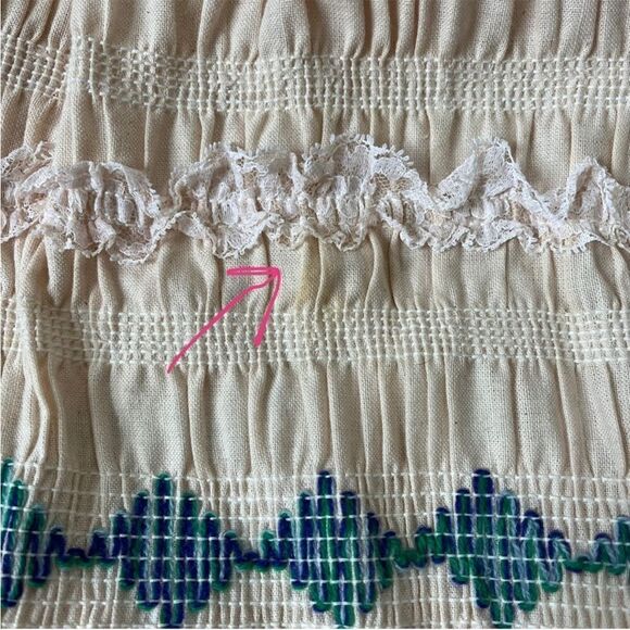 Vintage 60’s Smocked Maxi Skirt/Sleeveless Dress - Picture 9 of 12